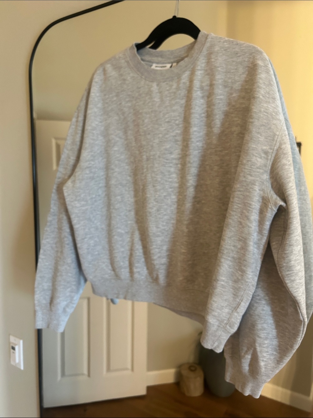 Weekday - Women's Heather Gray Crewneck Sweater oversized